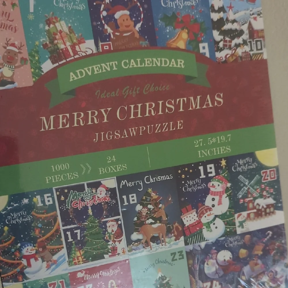 Merry Christmas Advent Calendar Jigsaw Puzzle